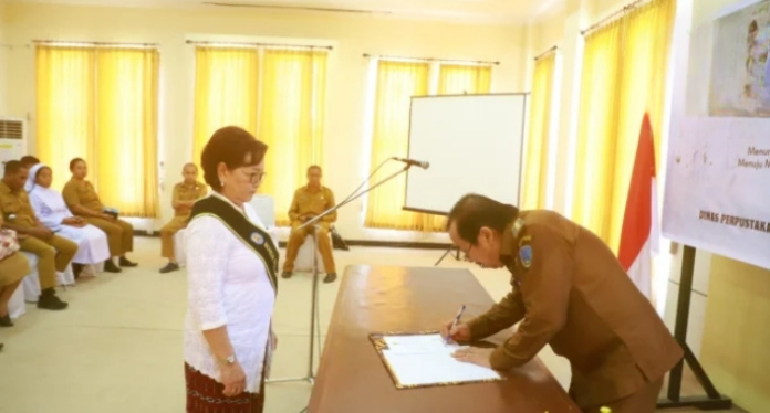 Agustina Donatus Resmi Jadi Bunda Literasi Nagekeo 2026–2030