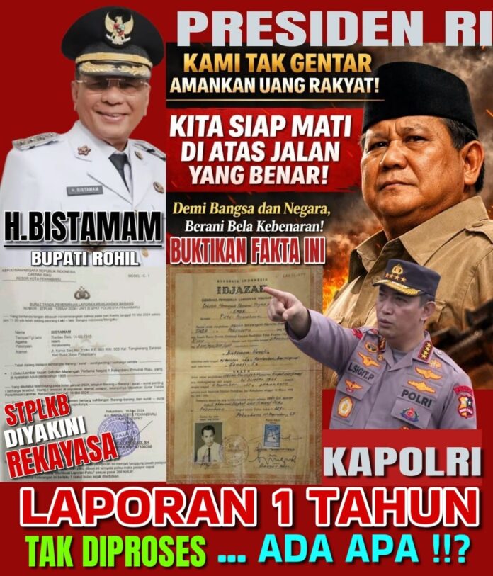 Prof Dr Sutan Nasomal Soroti Bupati Rohil,APH Jangan Tutup Mata