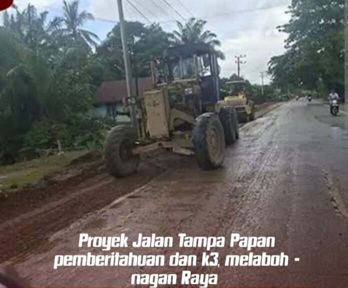 Proyek Jalan Nagan Raya Disorot Wargai Usai Terjadi Kecelakaan