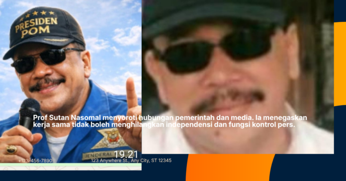 Prof Sutan Nasomal soroti kerja sama pemerintah dan media