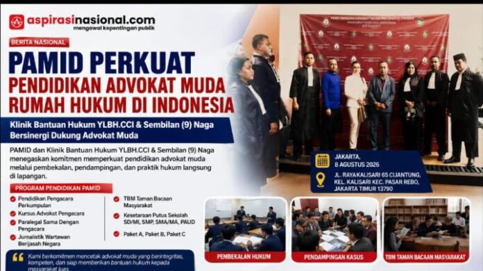 Prof Sutan Nasomal mendorong program Pendidikan Advokat Muda Rumah Hukum PAMID