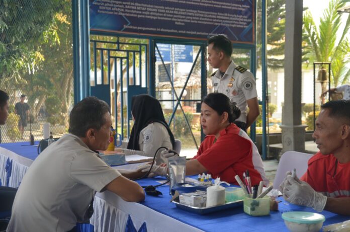 Semarak HUT RI ke-81, Lapas Gunung Sugih Gelar Donor Darah