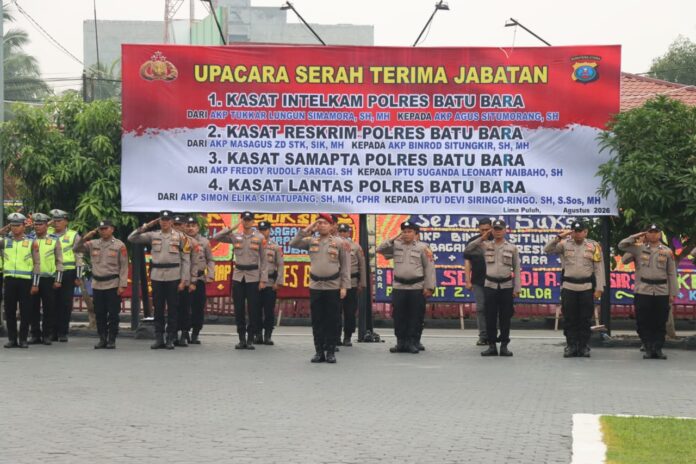 Upacara Sertijab empat PJU Polres Batu Bara