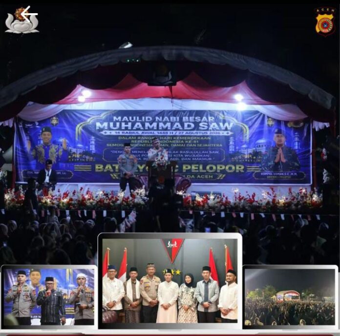 Ribuan masyarakat menghadiri Tausiyah Akbar Maulid Nabi di Mako Brimob Nagan Raya