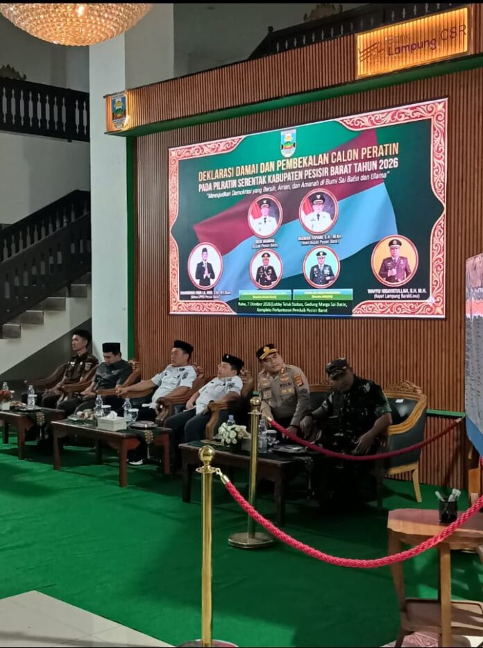 Polres Pesisir Barat mengamankan Deklarasi Damai Pilperatin Serentak 2026