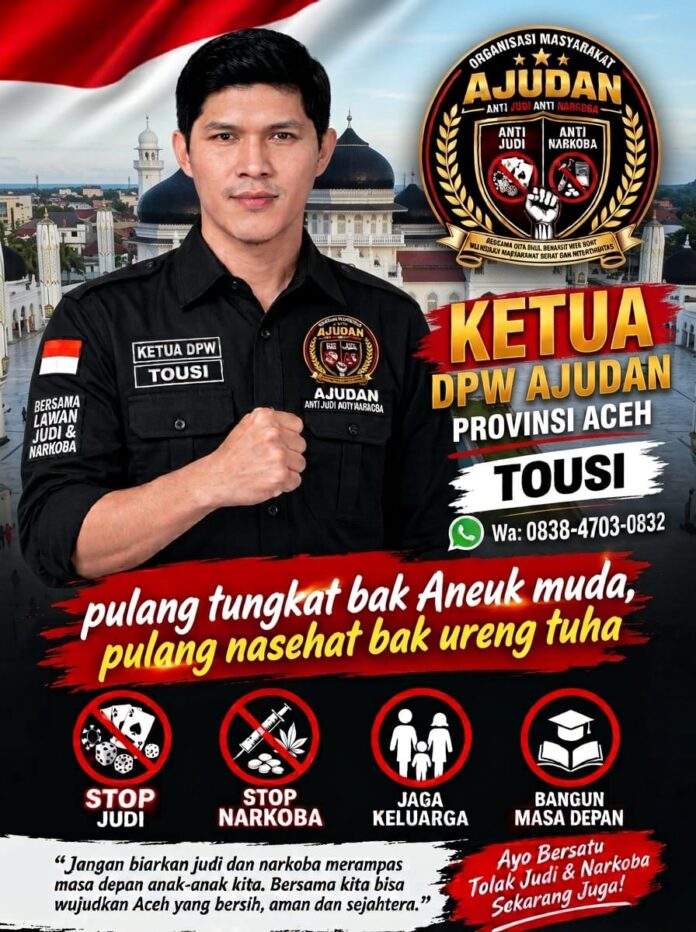 Ketua AJUDAN Aceh Tousi mendesak penegakan hukum terhadap dugaan jaringan bandar narkoba di Aceh Barat.